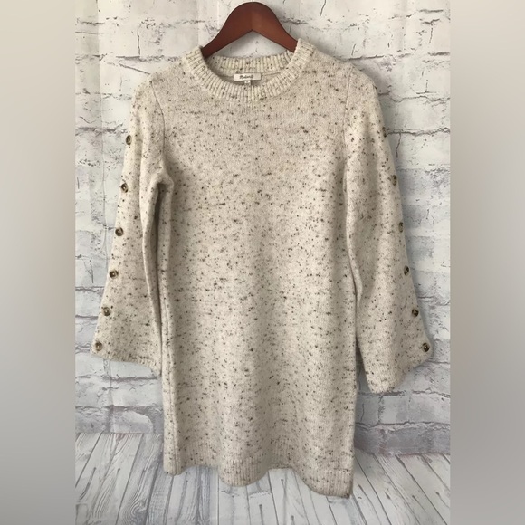 Madewell Donegal button sleeve sweater dress - size medium - Picture 6 of 9